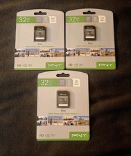 PNY Elite 32GB SD Card X 3 Brand New