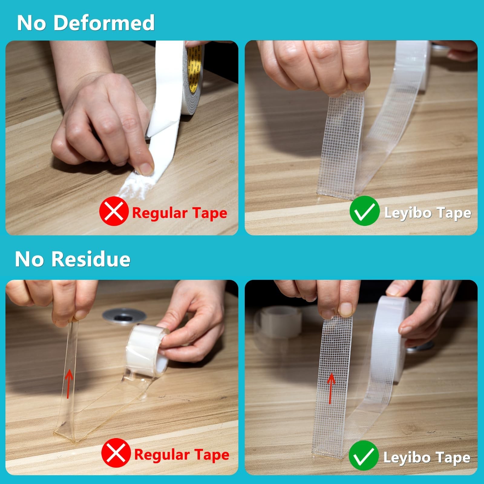 Double Sided Tape Heavy Duty, 1 Inch x 10 Ft Removable Mounting Nano Adhesive...