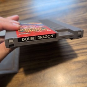 Cartucho de juego Nintendo NES Double Dragon etiqueta LIMPIA probado con estuche 