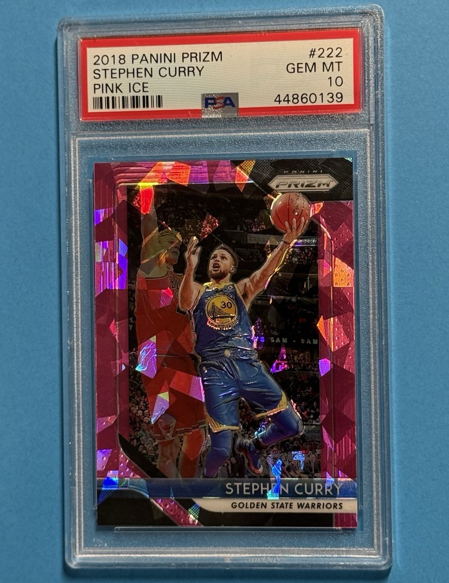 2018-19 Panini Prizm Pink Ice #222 Stephen Curry PSA 10 GEM MINT