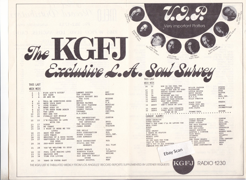 KGFJ Los Angeles R&B/Soul Radio Music Survey 6-24-74 Buster Jones  Lucky Pierre