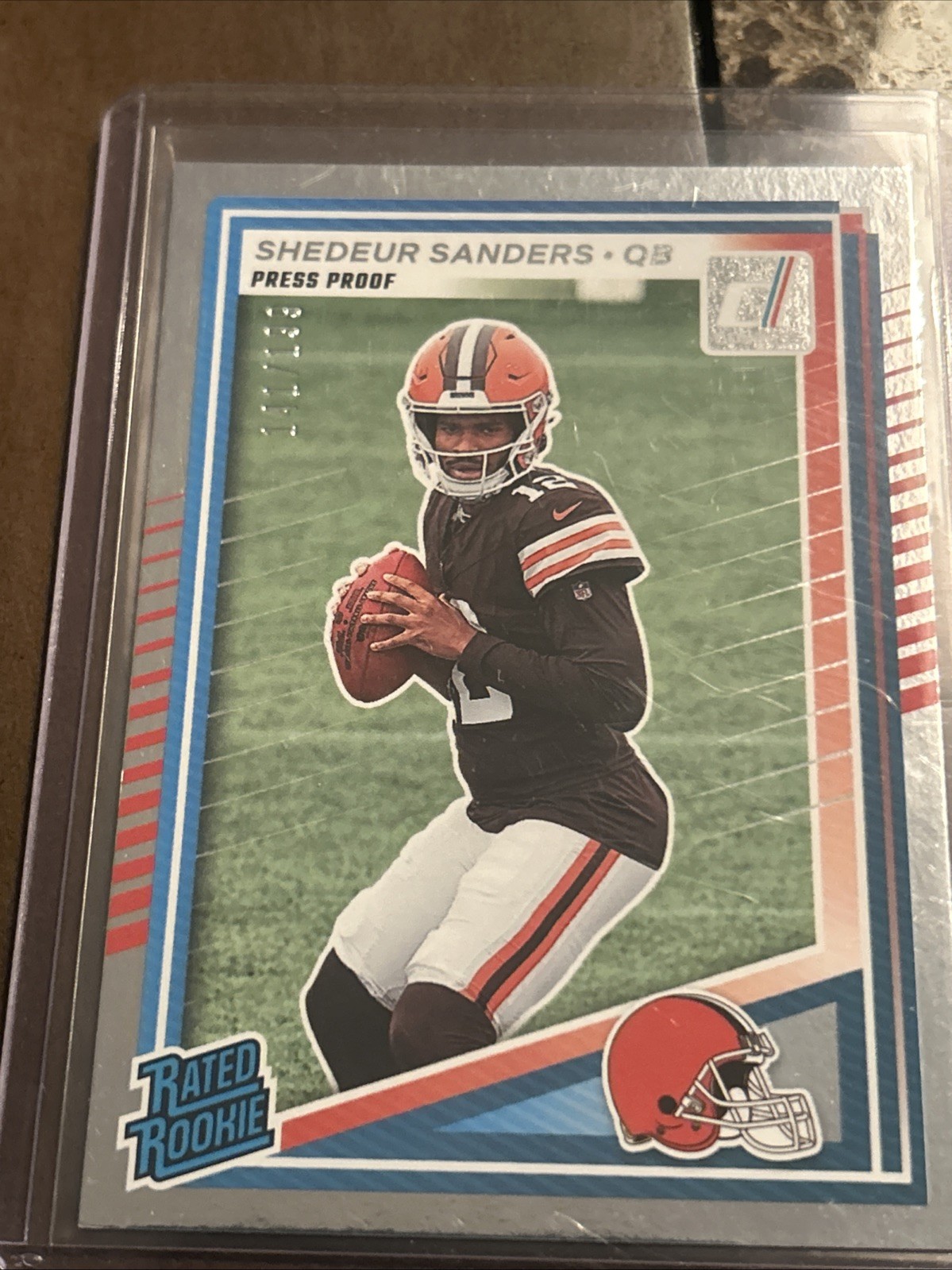 2025 Panini Donruss Press Proof Rated Rookie Shedeur Sanders Silver /199 