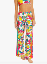 TRINA TURK F0ntaine Pop Art Beach Pants Wide Leg Swimsuit Cover Up Pants M NWT