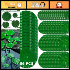 56Pcs Artificial Floating Lily Pads for Ponds, Foam Lotus Leaves Decor