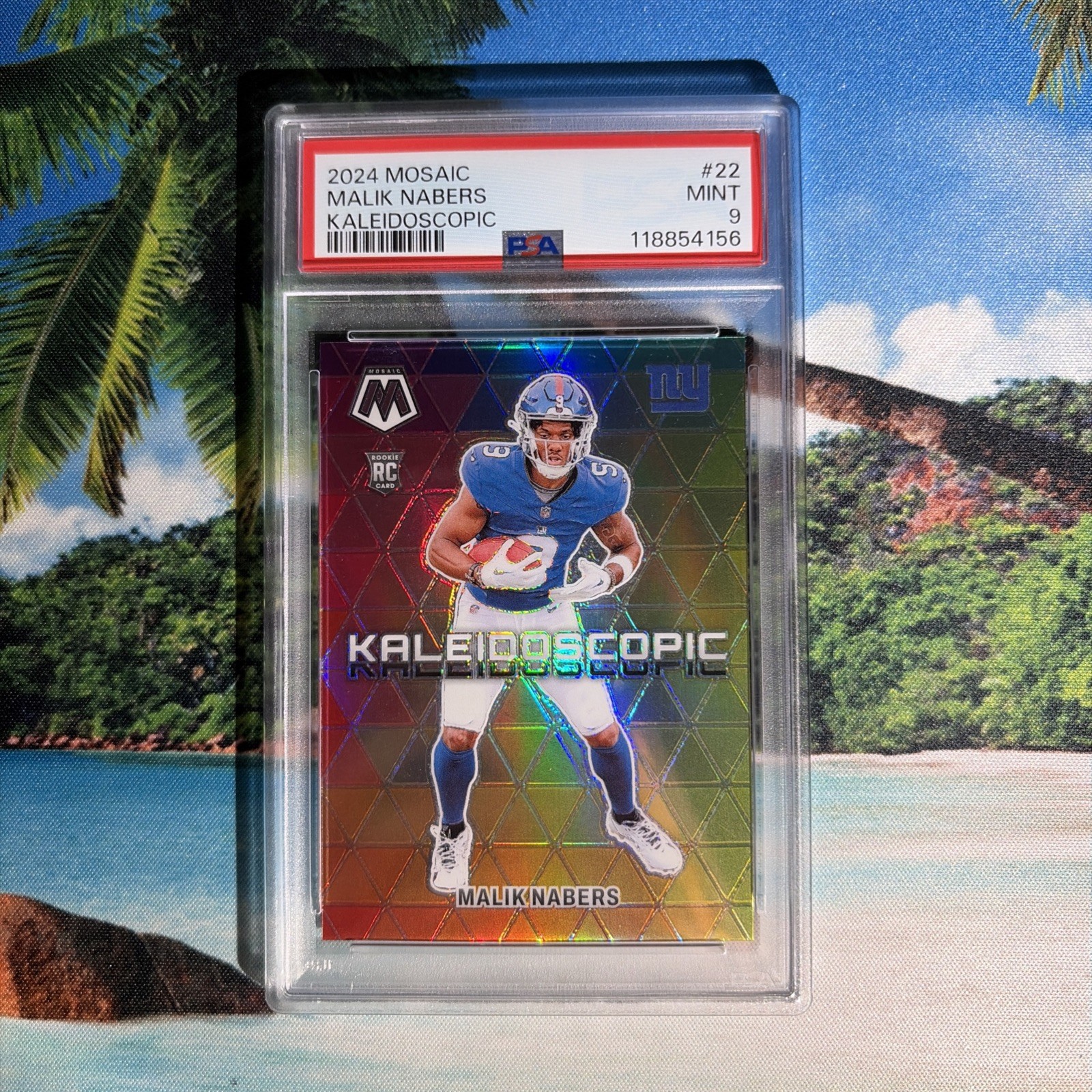 2024 Mosaic Malik Nabers Kaleidoscopic #22 PSA 9