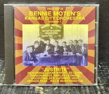 Benny Motens Kansas City Orchestra Vol 1 & 2 Justrite CD Like New 1