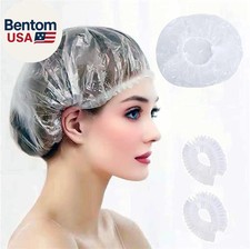 100 PCS Disposable Shower Caps Thickened Waterproof Hair Bath Caps for Women Men