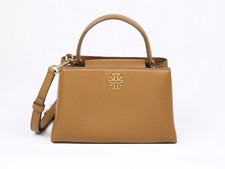 Tory Burch Britten Moose Leather Top Handle Mini Satchel Bag Crossbody Purse