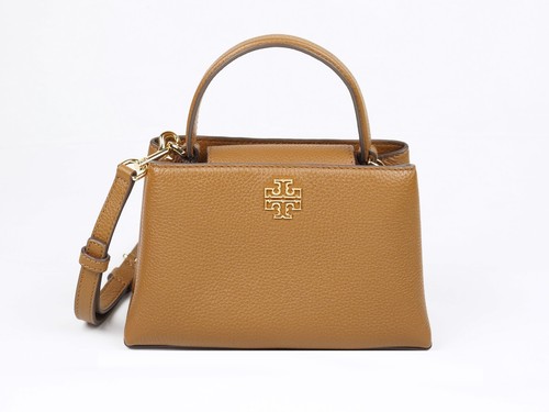 Tory Burch Britten Moose Leather Top Handle Mini Satchel Bag Crossbody Purse