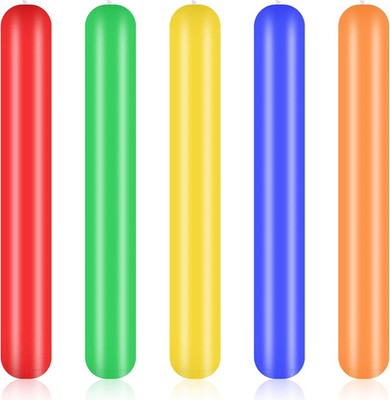 5 Pcs Inflatable Pool Noodles,41 in 5 Colors PVC Pool Float Giant Blow Up Pool N