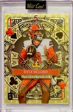 Kyle McCord 2024 Wild Card 5 Card Draw Stacked Deck Gold Vinyl Mosaic Rookie 1/1