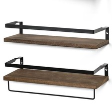 Wooden Floating Shelf - Modern Wall Organizer Easy Assemble for Home Decor