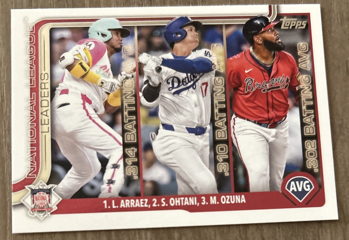 National League Leaders Batting Average! L. Arraez, S. Ohtani, M