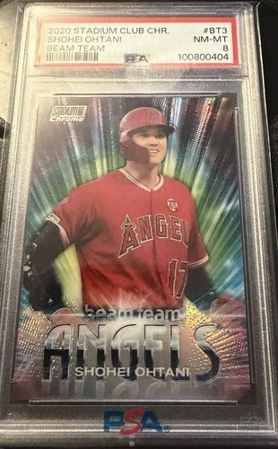 2020 Topps Stadium Club Chrome Beam Team Shohei Ohtani #BT-3 PSA 8