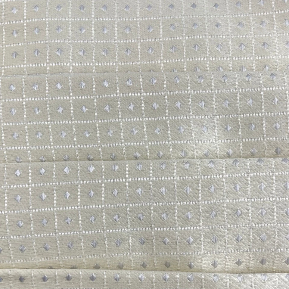 Vintage Bowtie & Cummerbund Set 90s Cream Geometric Satin Jacquard Adjustable - Image 2 of 4