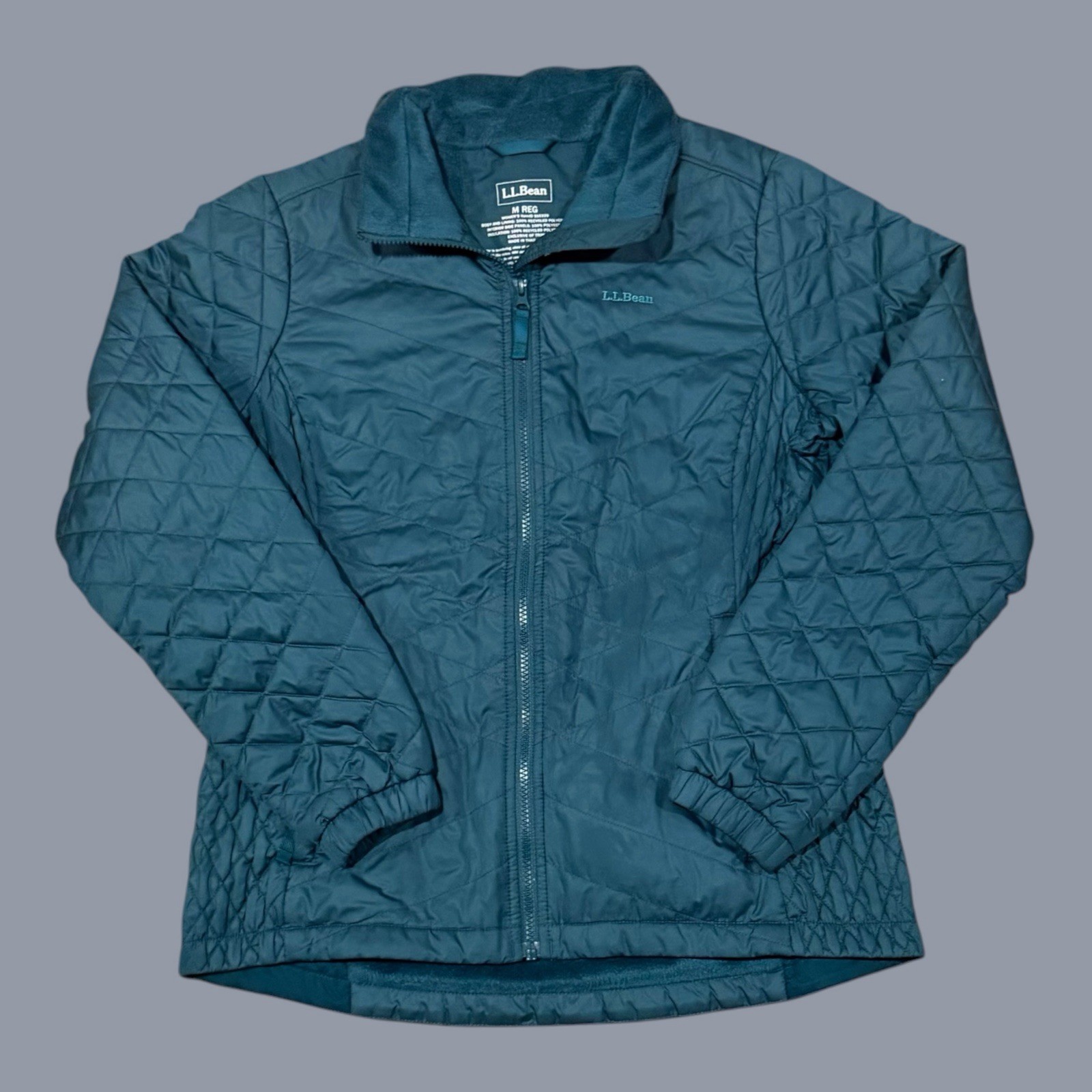 LL Bean Women’s Teal Fleece Lined Primaloft Jacket/ Sz: M