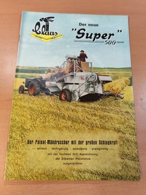 Claas Super 500 Prospekt Mähdrescher traktor M3