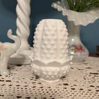 Vintage Fenton Fairy Light Lamp White Milk Glass Hobnail 4.5"