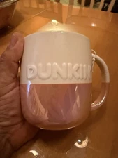 BRAND NEW DUNKIN' DONUTS - WINTER 2024 LARGE 20 OZ OMBRE PINK CERAMIC MUG
