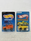 Vintage Hot Wheels Workhorses Oshkosh Snowplow #5905 & CAT Dump Truck #1171 (123