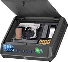 Biometric Gun Safe for Pistols Handgun Safe with Fingerprint Digital PIN Key Gun