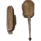 Vintage Art Deco Silver Plated Vanity Dressing Table Hair Brushes - Preloved