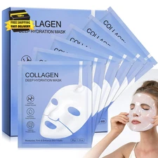 Collagen Face Mask, 6 Pack Overnight Collagen Mask for Women, Deep Collagen anti