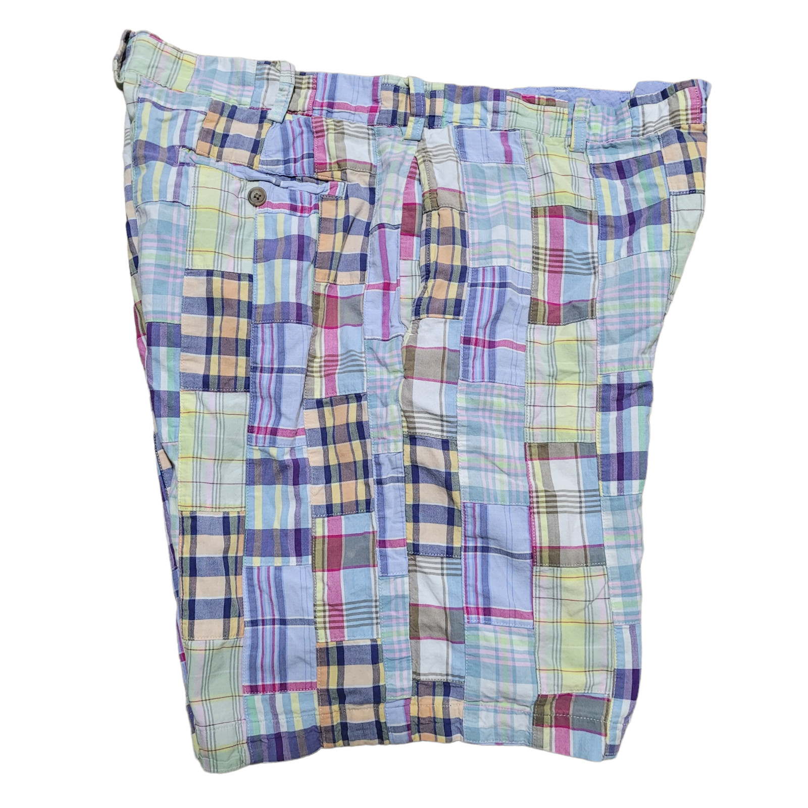 .Crew Patchwork Shorts 38 Men Multicolor Madras C… - image 11