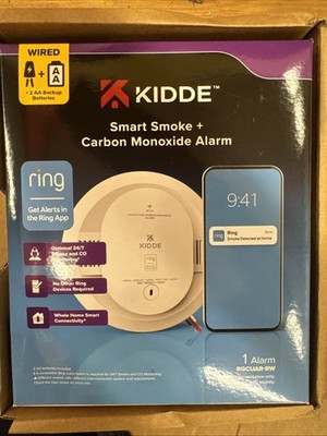 Kidde RGCUAR-RW Smart Smoke + Carbon Monoxide Alarm w/ Ring Alerts