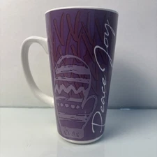 California Pantry Tall Coffee Mug Cup Christmas Peace Joy Purple 16 ounces