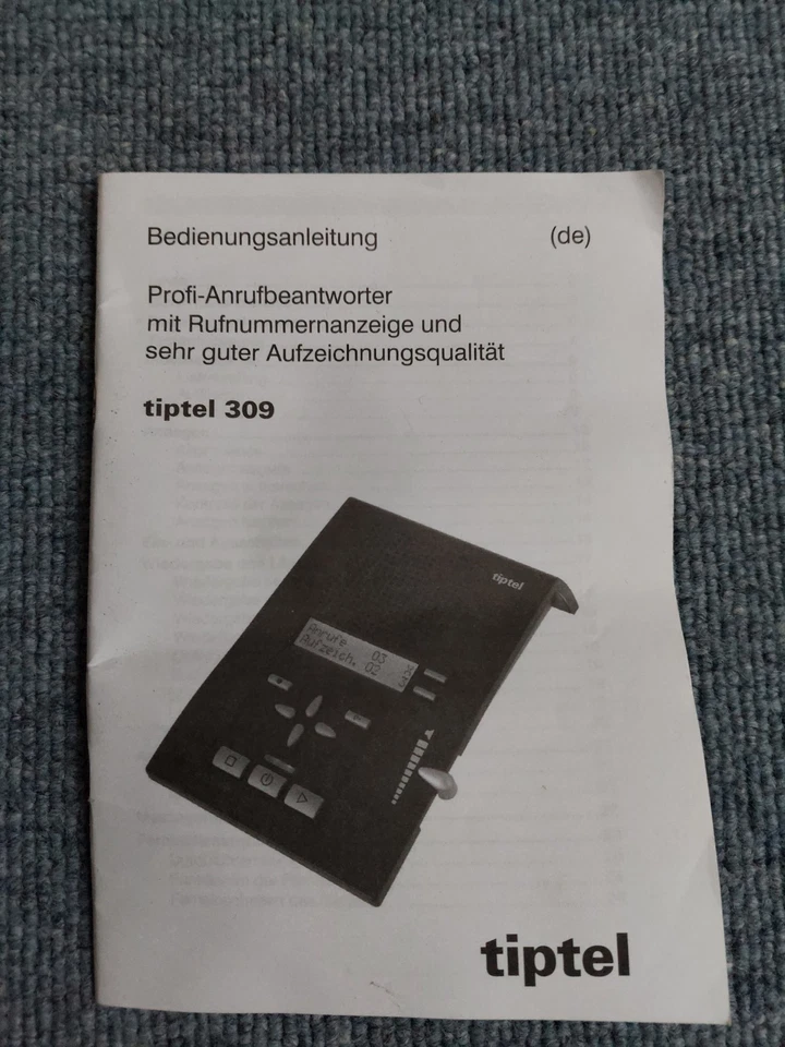 Tiptel 309 clip Anrufbeantworter für Telefon, komplett und voll funktionsfähig - Bild 3 von 4