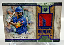 2025 Topps Museum Adolis Garcia Meaningful Materials Amethyst #15/25 Texas