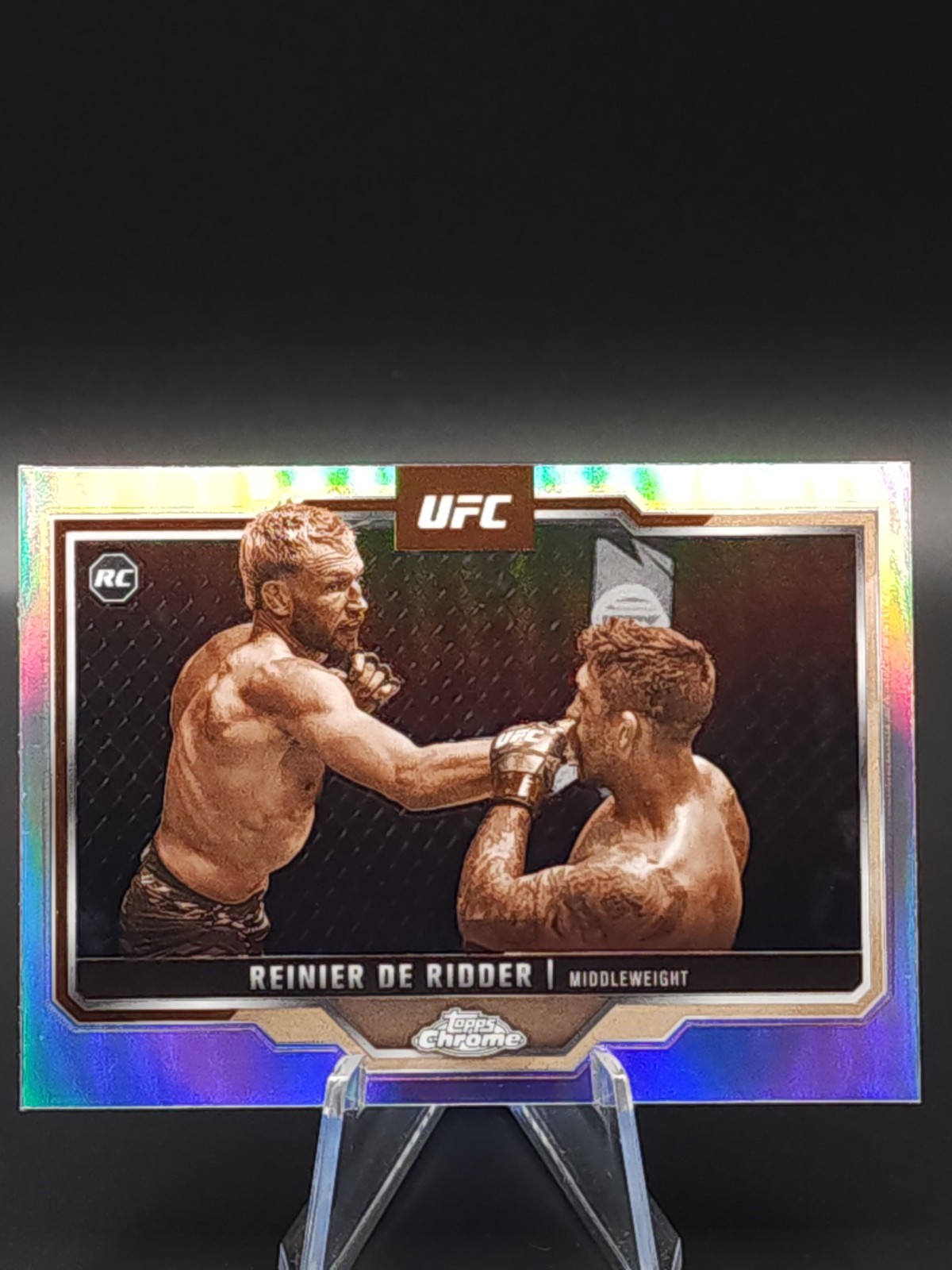 2025 Topps Chrome UFC - Reinier de Ridder Sepia Refractor RC #185