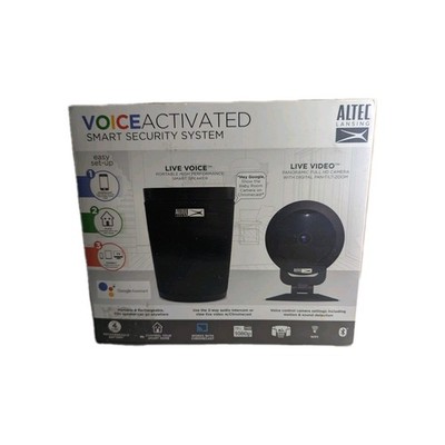 Altec Lansing Voice Activated Smart Security System Camera & Bluetooth Speaker 