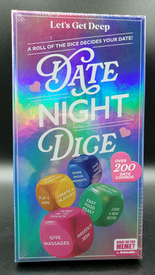 Date Night Dice Couples Game w/200+ Date Combo ''Eat Play Love Share'' NIB