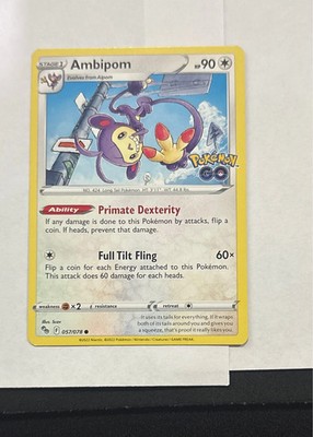 Ambipom 057/078 Pokemon GO Common NM Pokemon TCG