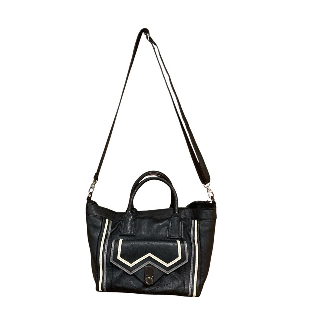 BCBGeneration Chic Black and White Crossbody Bag - image 1