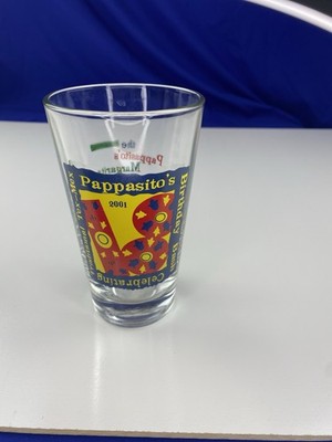 Vintage Pappasito s Margarita Mixing Glass 2001 Birthday Bash Man Cave Bar Ware