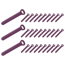 30 Pcs Leather Zipper Puller, 2.6" Zipper Sliders, Purple