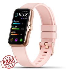 Sunorshop Smart Watch Fitness Tracker Heart Rate Blood Oxygen Pink