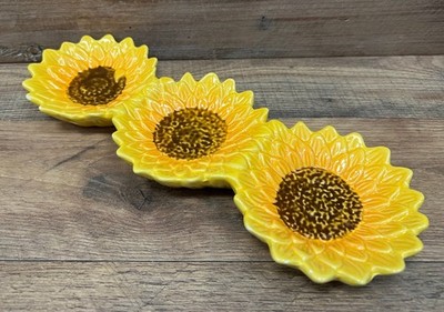 Sunflower Ceramic Dish 13'' x 1''