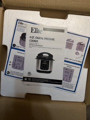 #ad Elite by Maxi Matic 4 Qt Digital Pressure Cooker EPC 414A – New Open Box $59.99