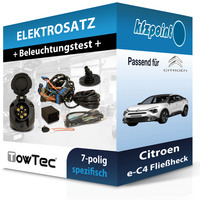 FüR Citroen E-C4 FließHeck 10.2020-Jetzt Towtec E-Satz 7Polig Fahrzeugspezifisch