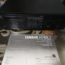 Yamaha Deck K-60 Natural Sound Stereo Double Cassette TURNS ON UNTESTED