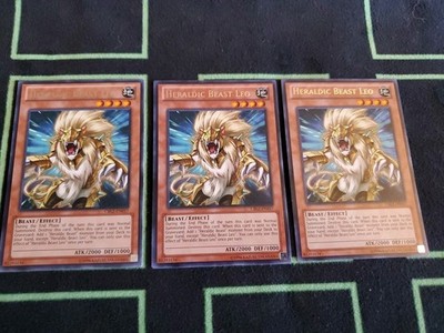Yugioh Heraldic Beast Leo CBLZ-EN017 Playset 3x NM