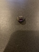 Vintage Signed ND 925 Sterling Silver Amethyst Ring Size 7