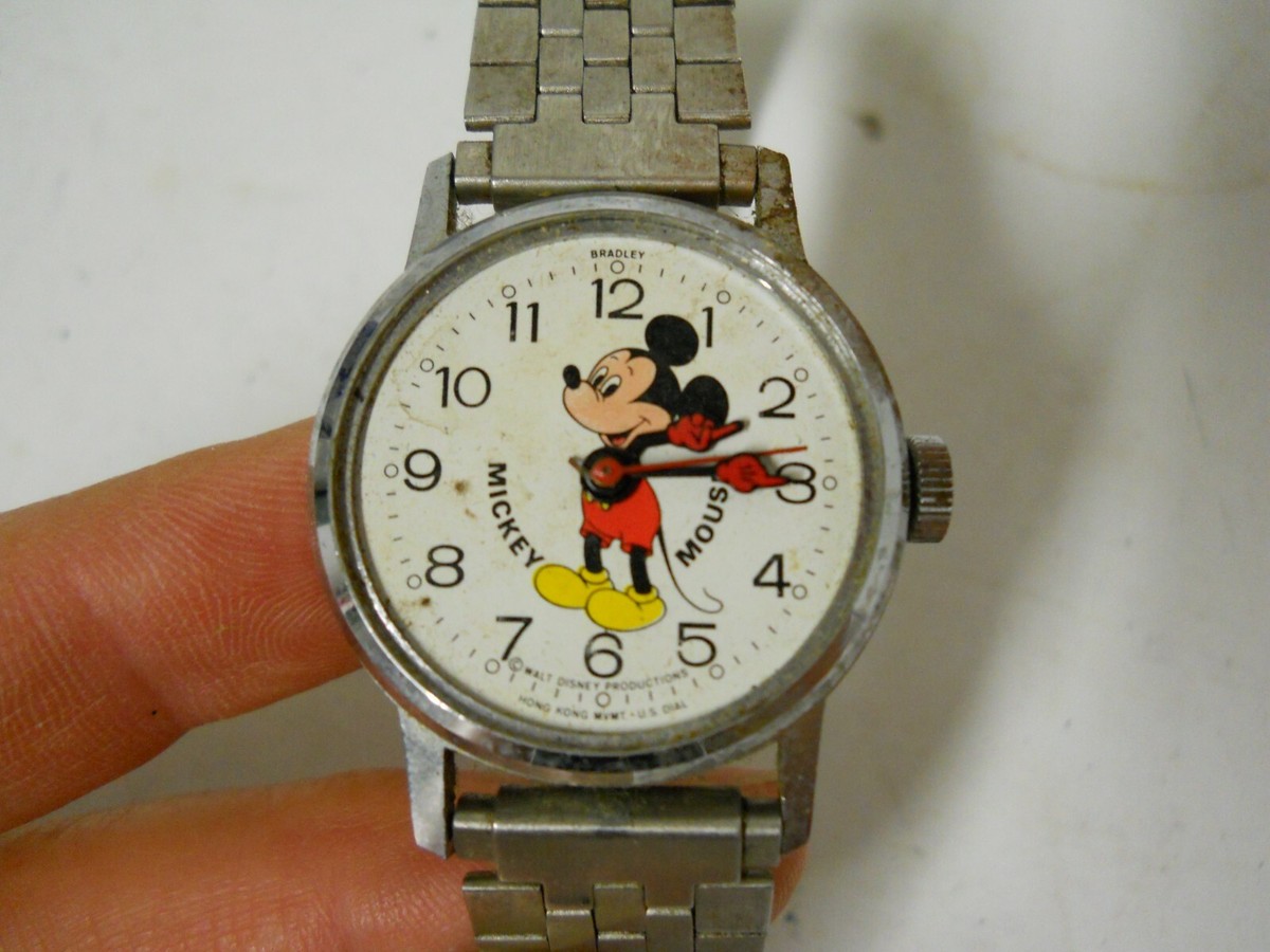 Vintage Bradley Mickey Mouse Watch Walt Disney Parts & Repair No