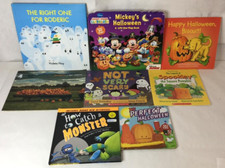 Lot of 8 Halloween Kids Picture Books - Variety Not Very Scary Monsters Pumpkins