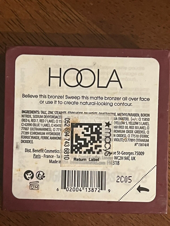 Benefit Hoola Toasted Matte Bronzing Powder Full Size/100% Authentic - Image 3 of 4