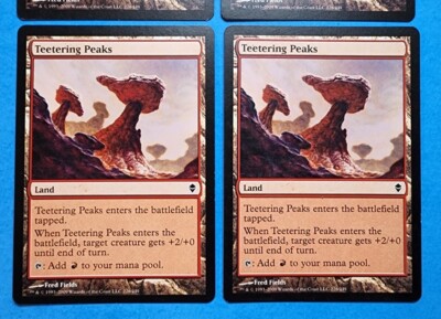 4x Teetering Peaks Zendikar 2009 Mtg Magic Gathering Card Red